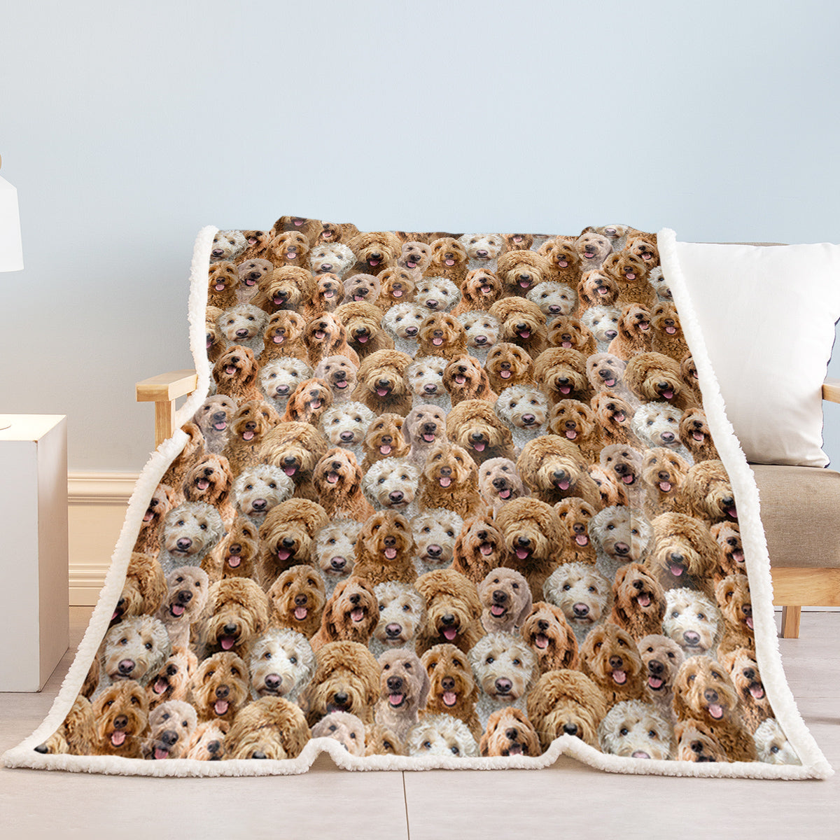 Cockapoos Fleece Blanket Fuzzy Dogs Blanket For Kids Adults Cute Puppy Cockapoos Throw Blanket Puppy Dog Animal Pattern Sherpa Blankets Cockapoos Gifts For Women